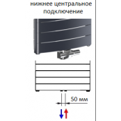 Вертикальный радиатор Rifar Convex Ventil - 22 секции, цвет Антрацит, нижнее центральное подключение Вертикальный радиатор Rifar Convex Ventil - 22 секции, цвет Антрацит, нижнее центральное подключение